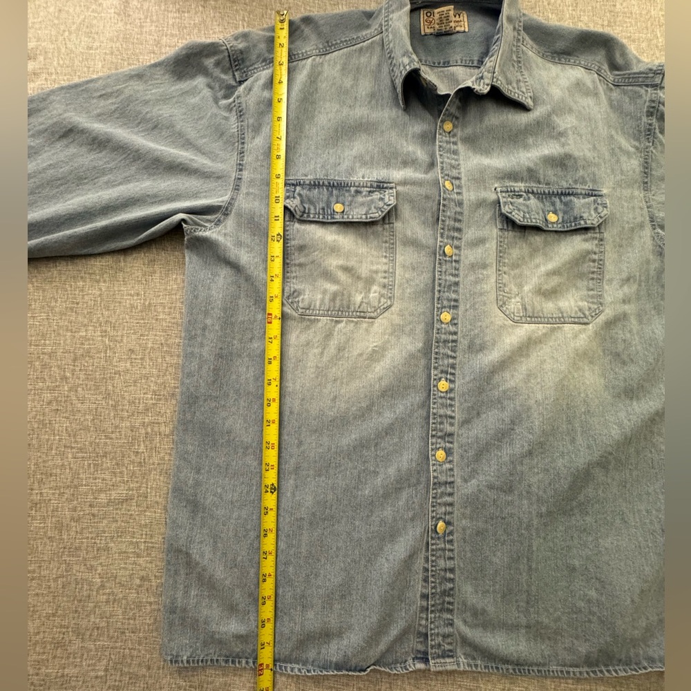 Old Navy Dungarees Blue Denim Shirt - Picture 10 of 12